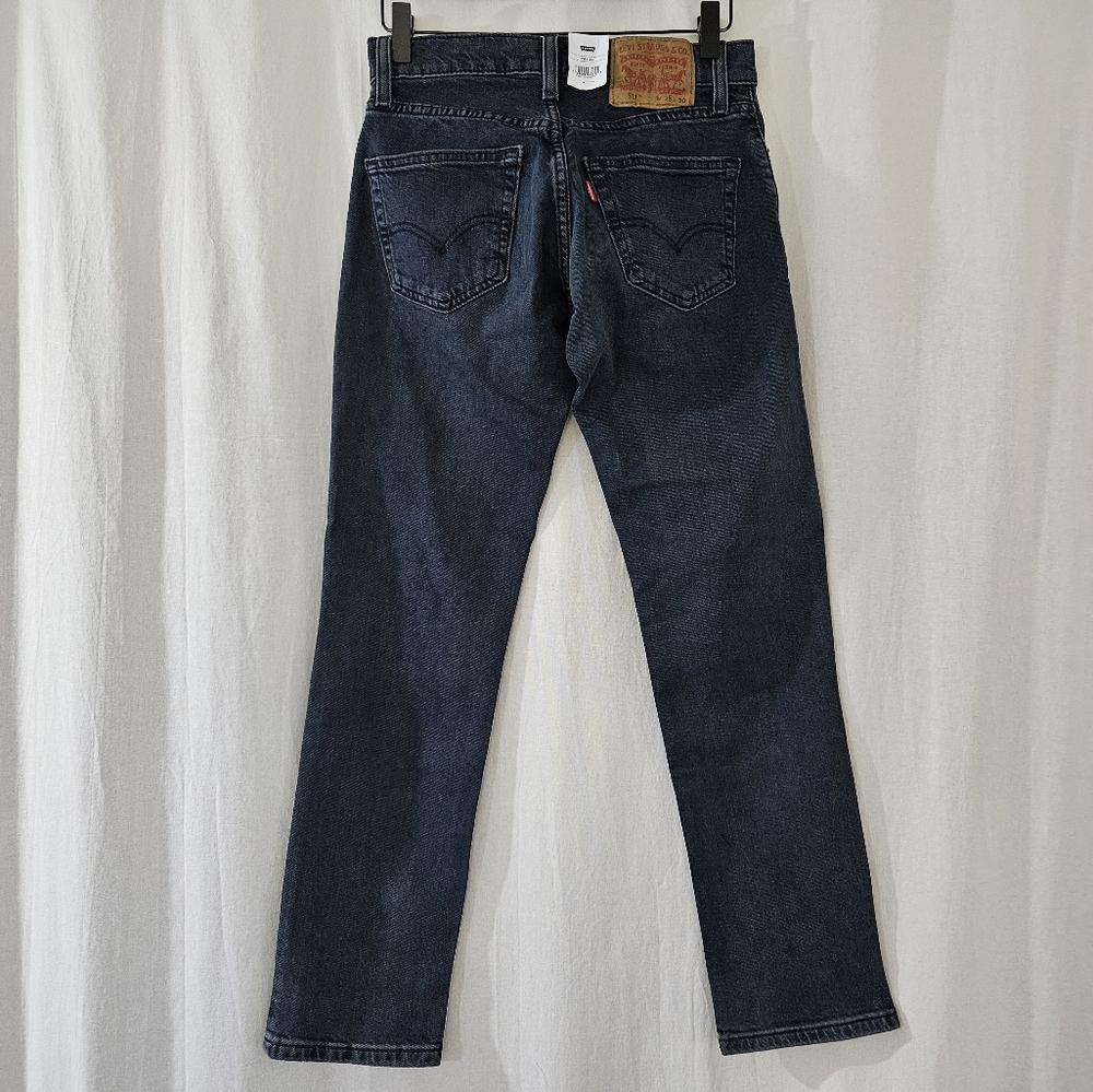 Levi's 511 Slim Fit Stretch Jean's in Dark Blue Men's Size 28X30 - Picture 6 of 9